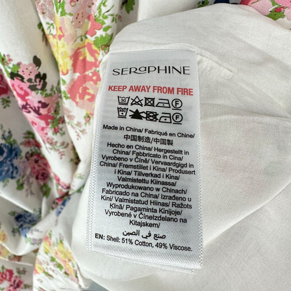 Seraphine Maternity Dress Womens 16 Floral Smocked Nursing Midi Spring Summer - Picture 14 of 16